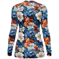 Chokefish™ Long Sleeve Rashguard Floral Woman's Shirt-008