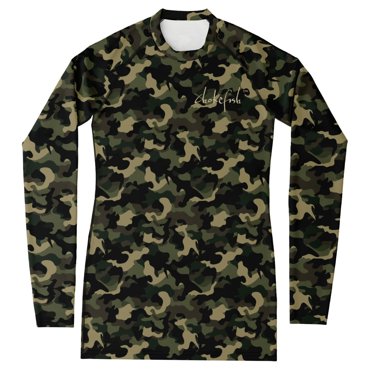 Chokefish™ Long Sleeve Rashguard Camouflage Woman's Shirt-008