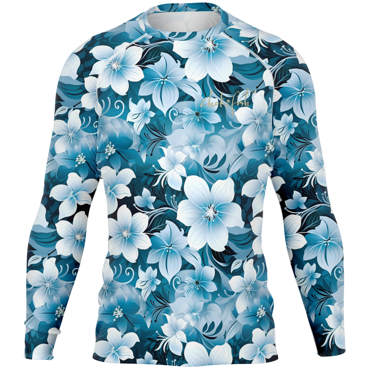Chokefish™ Long Sleeve Rashguard Floral Men's Shirt-009