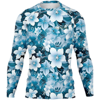 Chokefish™ Long Sleeve Rashguard Floral Men's Shirt-009