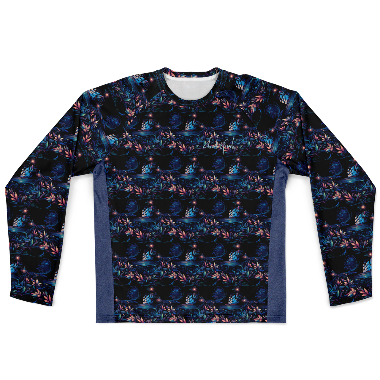 Chokefish™ Long Sleeve Every Day All Weather Trees&Boats Shirt Men's-019