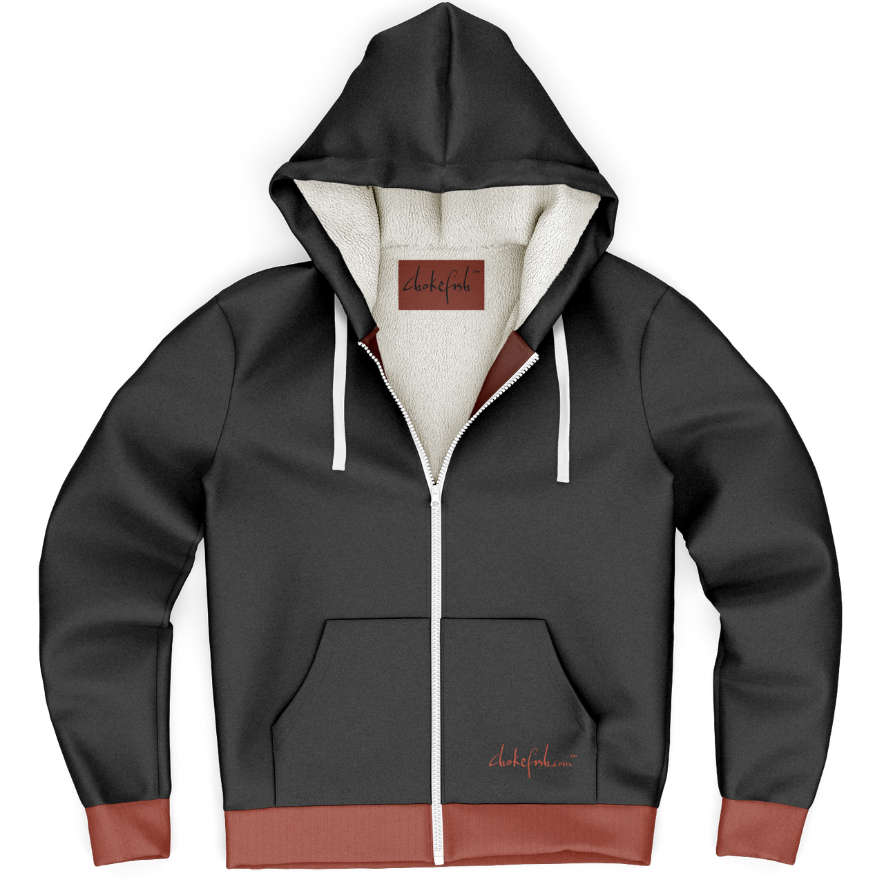 Chokefish™ Microfleece Zip-Up Hoodie Skulls-004