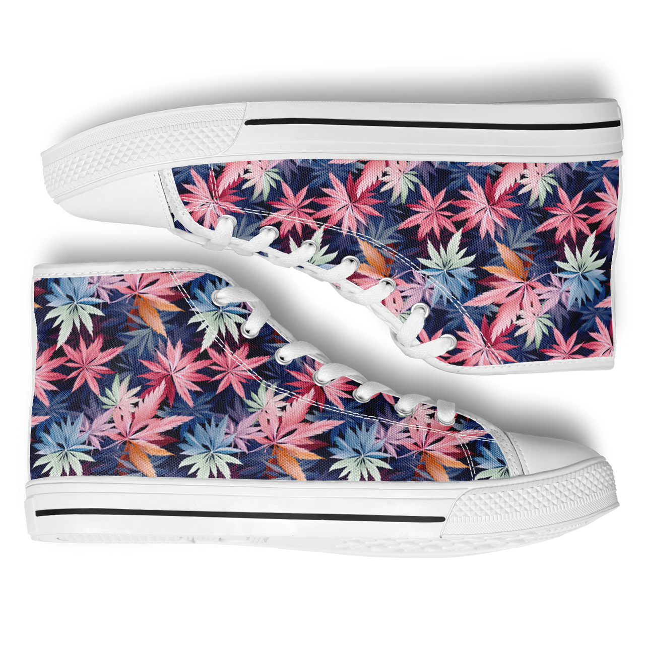 Chokefish™ Urban Peak Retro High Tops-Cannabis-001