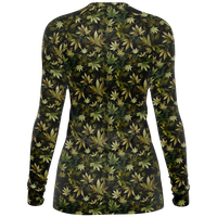 Chokefish™ Long Sleeve Rashguard Cannabis Woman's Shirt-007