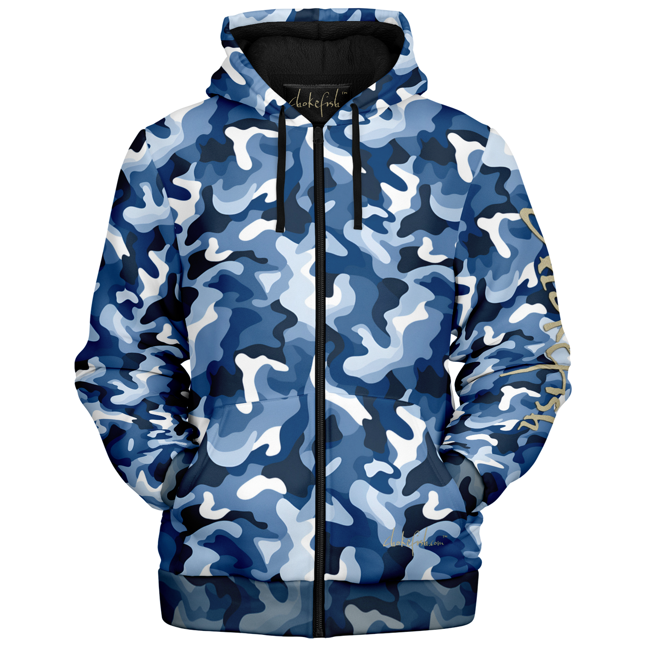 Chokefish™ Microfleece Zip-Up Hoodie Camouflage-005B