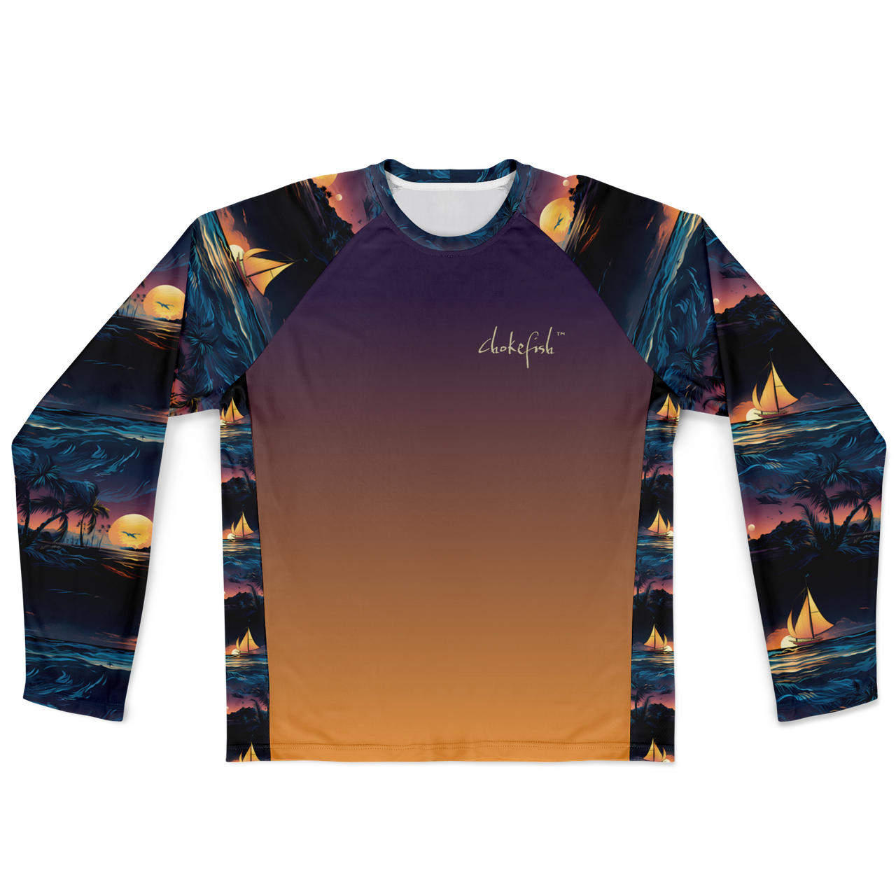 Chokefish™ Long Sleeve Every Day All Weather Trees&Boats Shirt Men's-018
