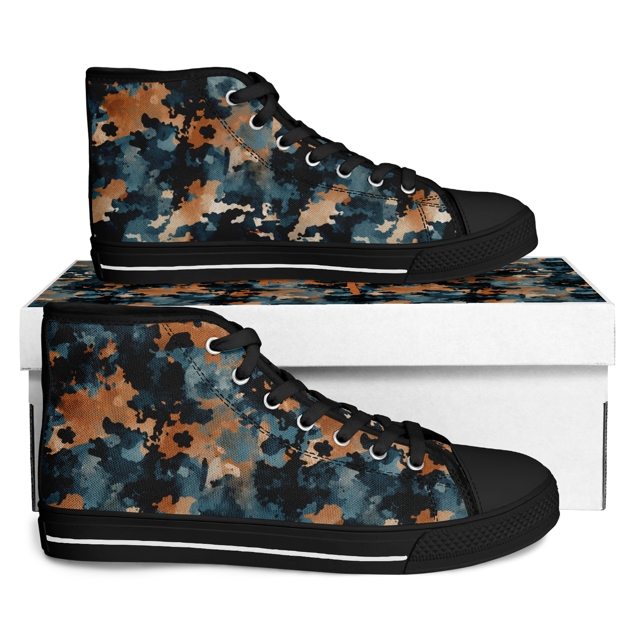 Chokefish™ Urban Peak Retro High Tops-Acid-Wash-009-2