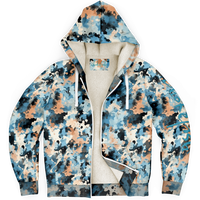Chokefish™ Microfleece Zip-Up Hoodie Acid-Wash Colors-003