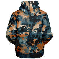 Chokefish™ Microfleece Zip-Up Hoodie Acid-Wash Colors-011B