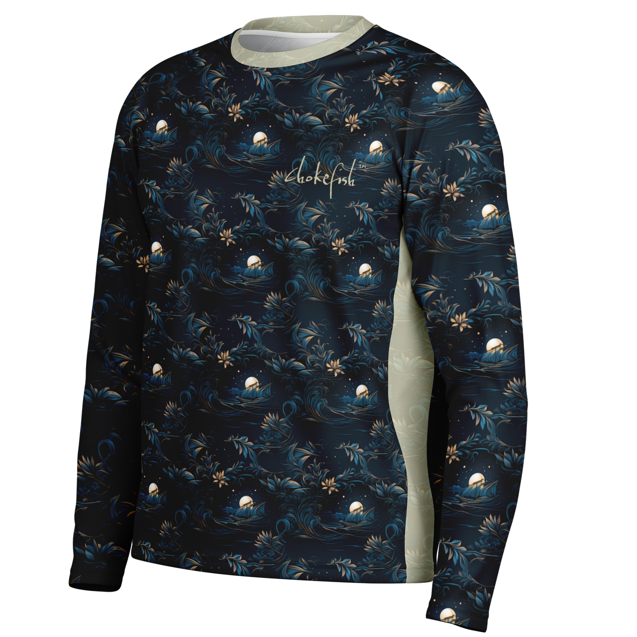 Chokefish™ Long Sleeve Every Day All Weather Trees&Boats Shirt Men's-021