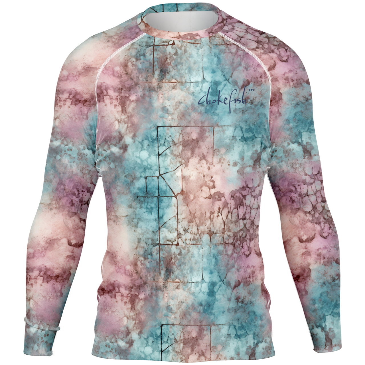 Chokefish™ Long Sleeve Rashguard Acid-Wash Men's Shirt-003