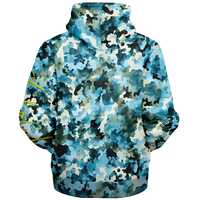 Chokefish™ Microfleece Zip-Up Hoodie Acid-Wash Colors-015