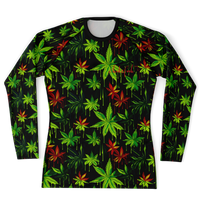 Chokefish™ Long Sleeve Rashguard Cannabis Men's Shirt-002