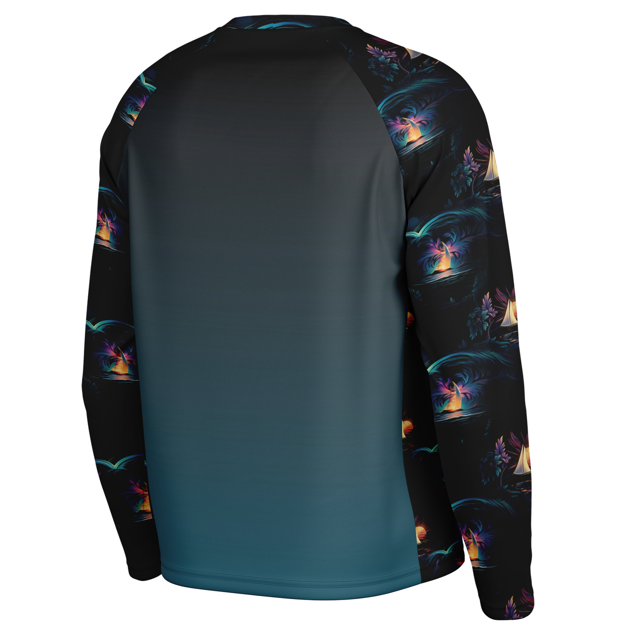 Chokefish™ Long Sleeve Every Day All Weather Trees&Boats Shirt Men's-020-1