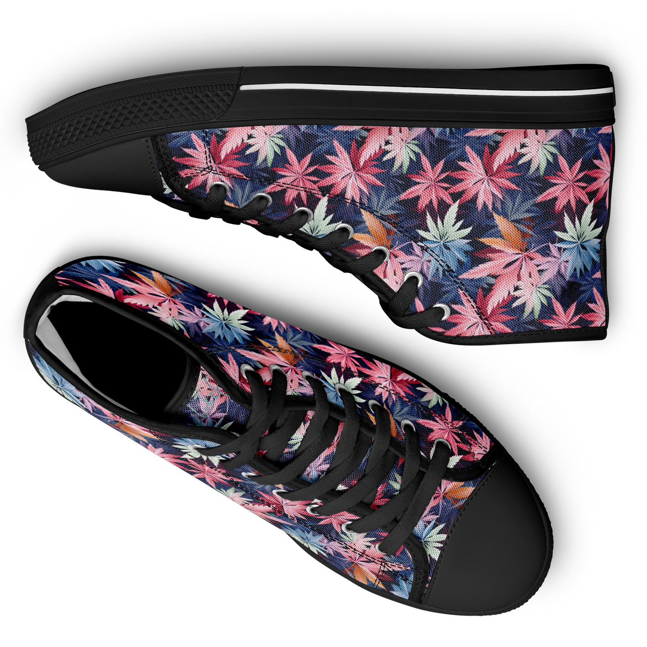 Chokefish™ Urban Peak Retro High Tops-Cannabis-001-2