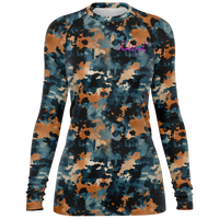 Chokefish™ Long Sleeve Rashguard Acid-Wash Woman's Shirt-009