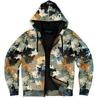 Chokefish™ Microfleece Zip-Up Hoodie Acid-Wash Colors-013B