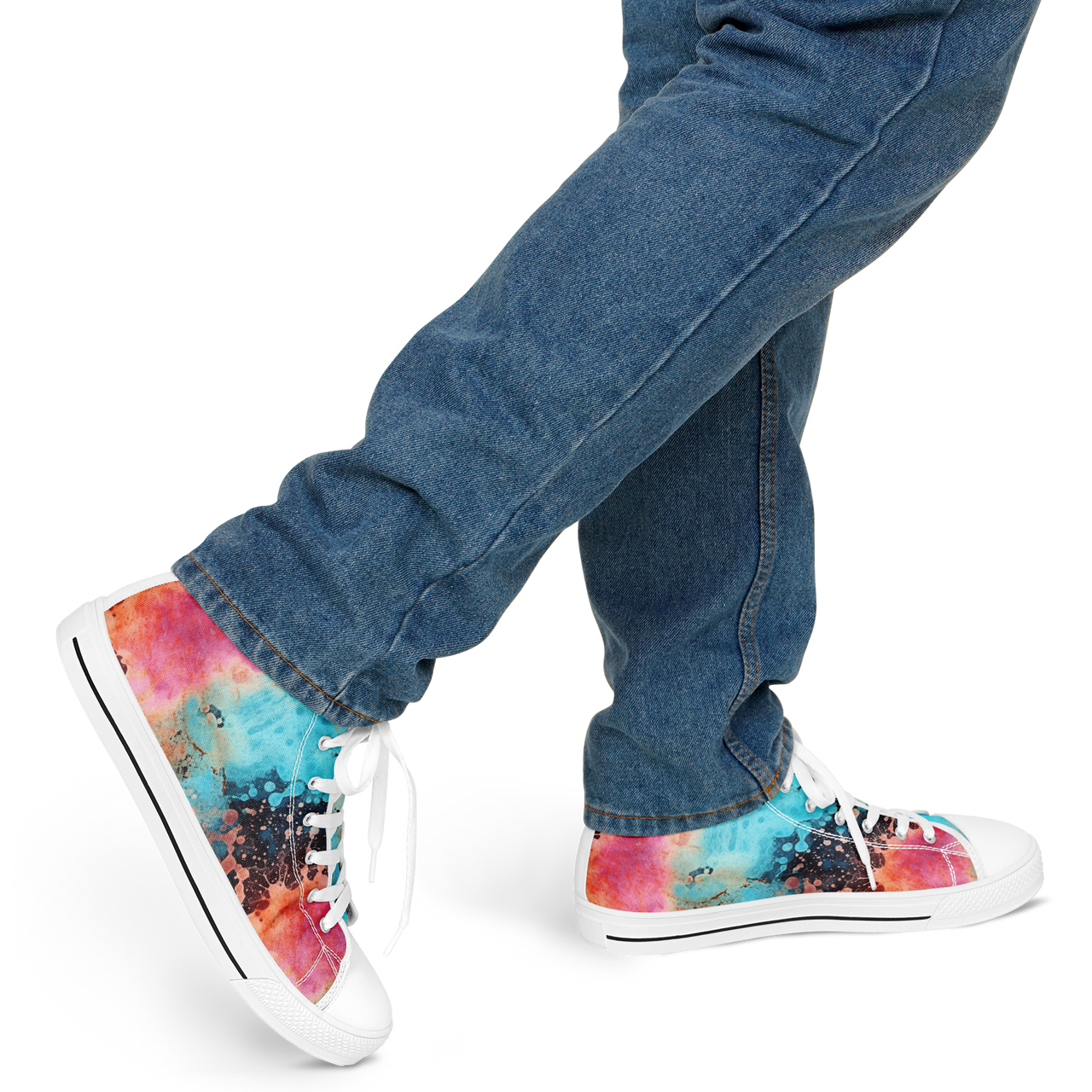 Chokefish™ Urban Peak Retro High Tops-Acid-Wash-005