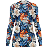 Chokefish™ Long Sleeve Rashguard Floral Woman's Shirt-008