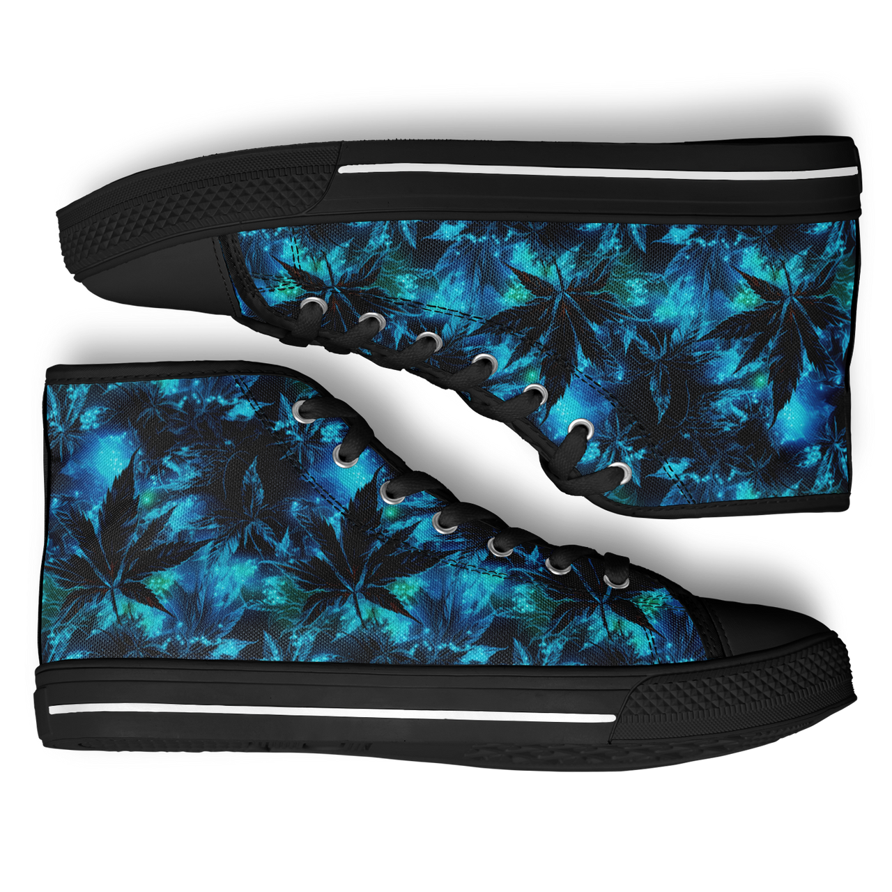 Chokefish™ Urban Peak Retro High Tops-Cannabis-009-2