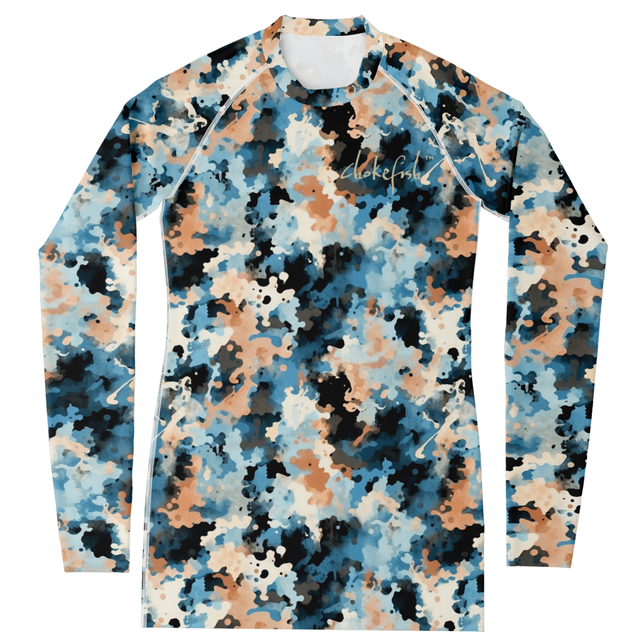 Chokefish™ Long Sleeve Rashguard Acid-Wash Woman's Shirt-015