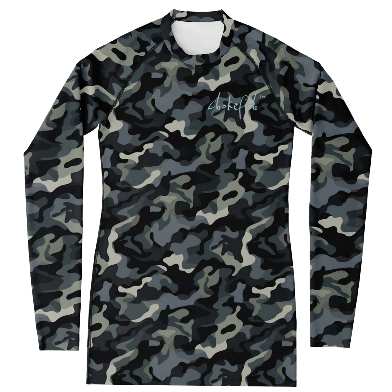 Chokefish™ Long Sleeve Rashguard Camouflage Woman's Shirt-004