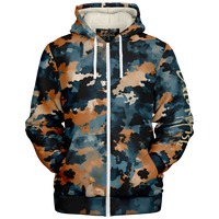 Chokefish™ Microfleece Zip-Up Hoodie Acid-Wash Colors-011