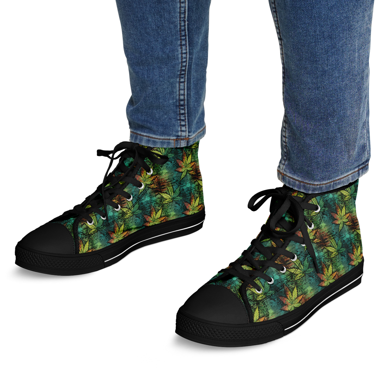 Chokefish™ Urban Peak Retro High Tops-Cannabis-003-2
