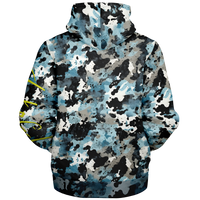 Chokefish™ Microfleece Zip-Up Hoodie Acid-Wash Colors-012B