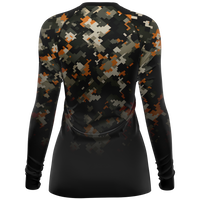 Chokefish™ Long Sleeve Rashguard Camouflage Woman's Shirt-016