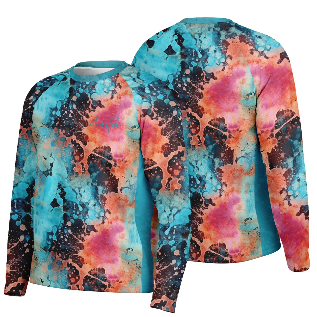 Chokefish™ Long Sleeve Every Day All Weather Acid-Wash Shirt Men's-005