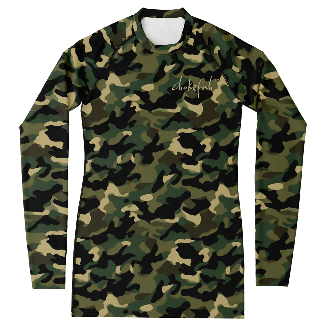 Chokefish™ Long Sleeve Rashguard Camouflage Woman's Shirt-002