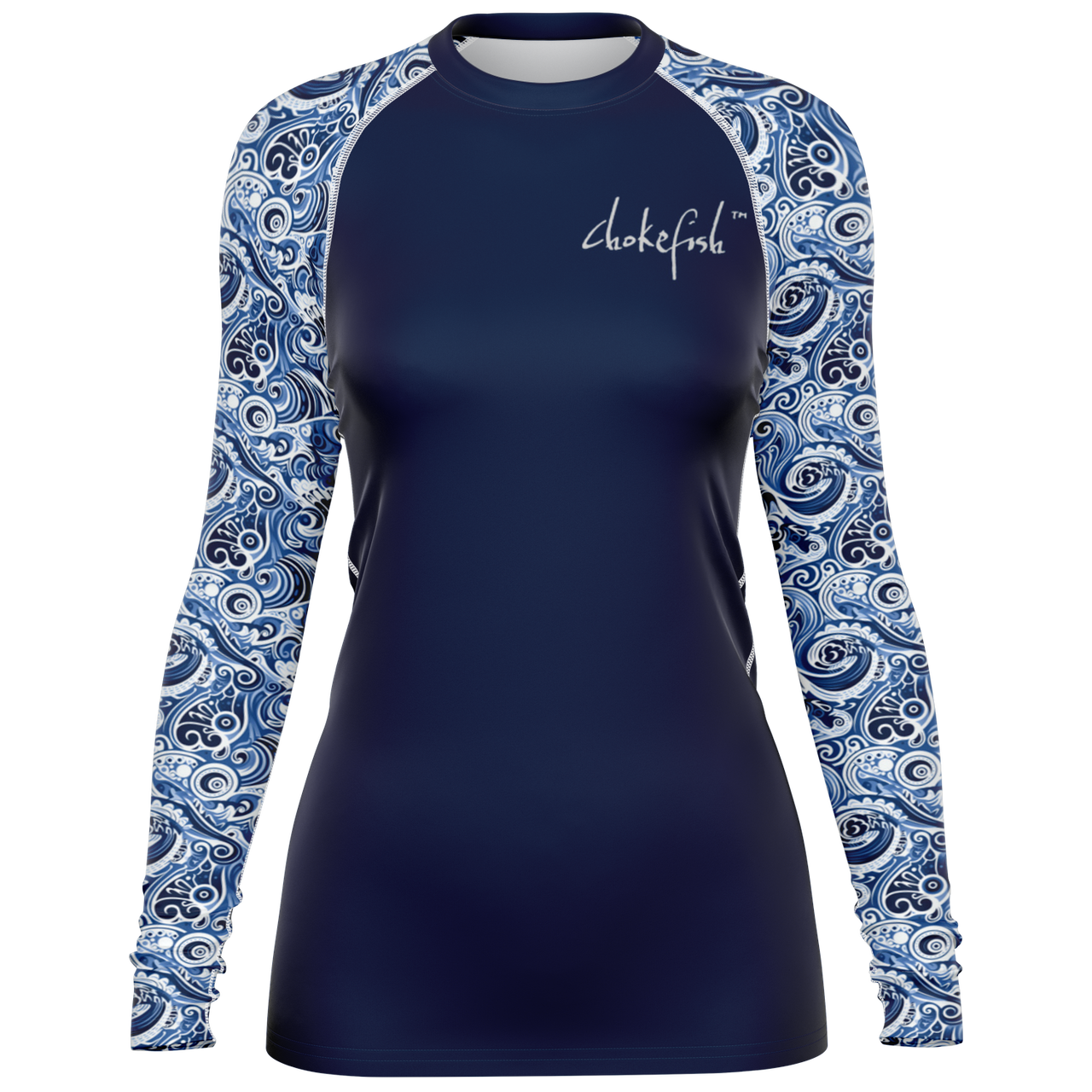 Chokefish™ Long Sleeve Rashguard Maori Woman's Shirt-002