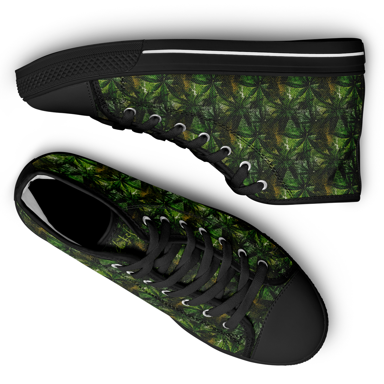 Chokefish™ Urban Peak Retro High Tops-Cannabis-002-2