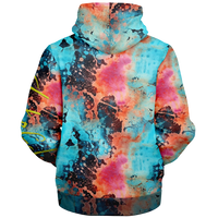 Chokefish™ Microfleece Zip-Up Hoodie Acid-Wash Colors-007B