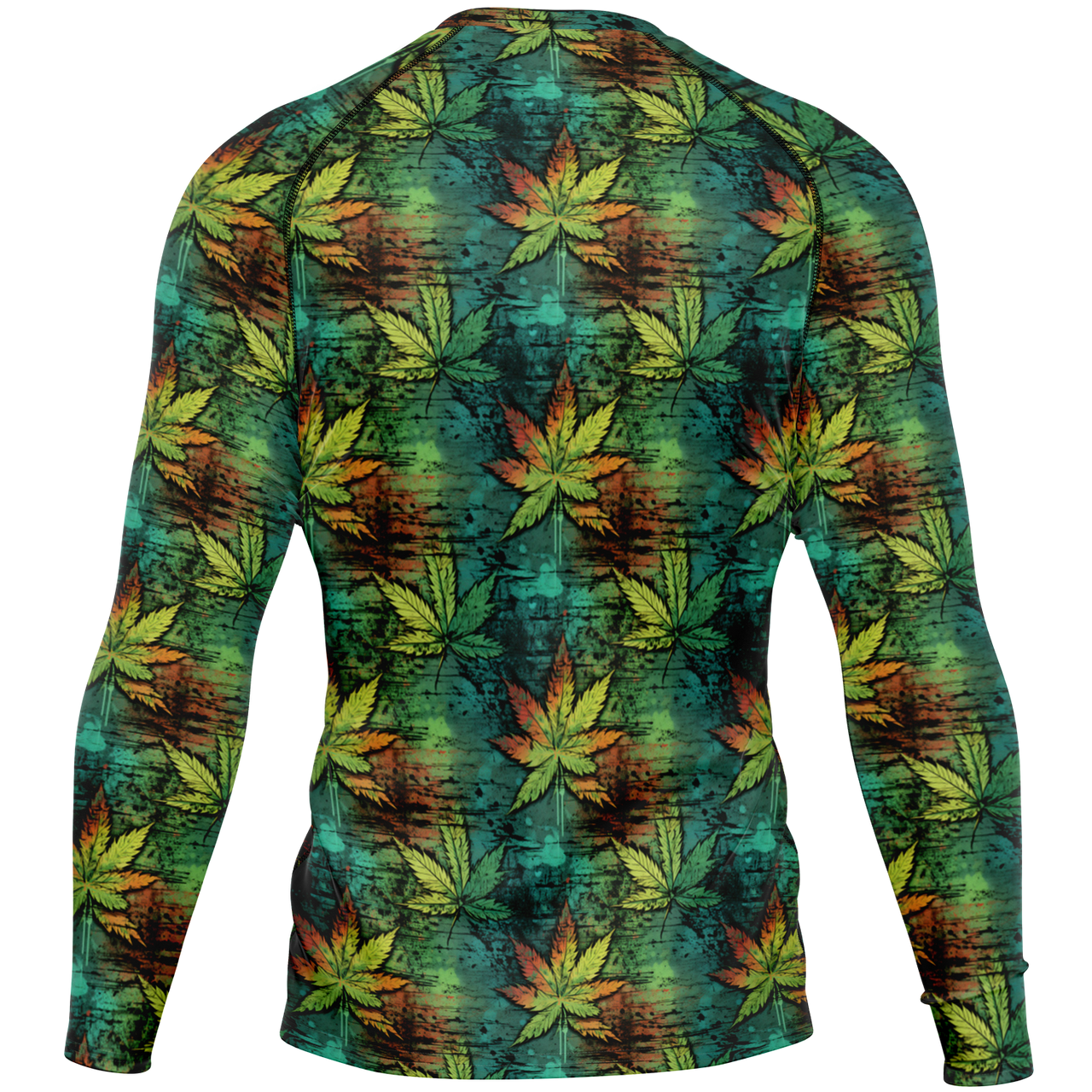 Chokefish™ Long Sleeve Rashguard Cannabis Men's Shirt-004