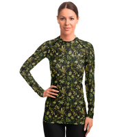 Chokefish™ Long Sleeve Rashguard Cannabis Woman's Shirt-007
