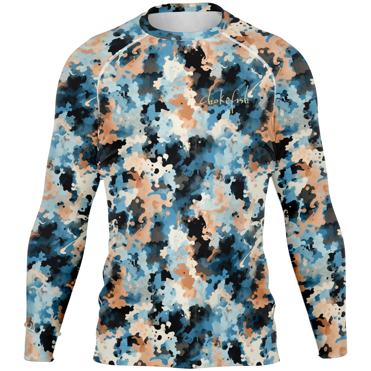 Chokefish™ Long Sleeve Rashguard Acid-Wash Men's Shirt-015