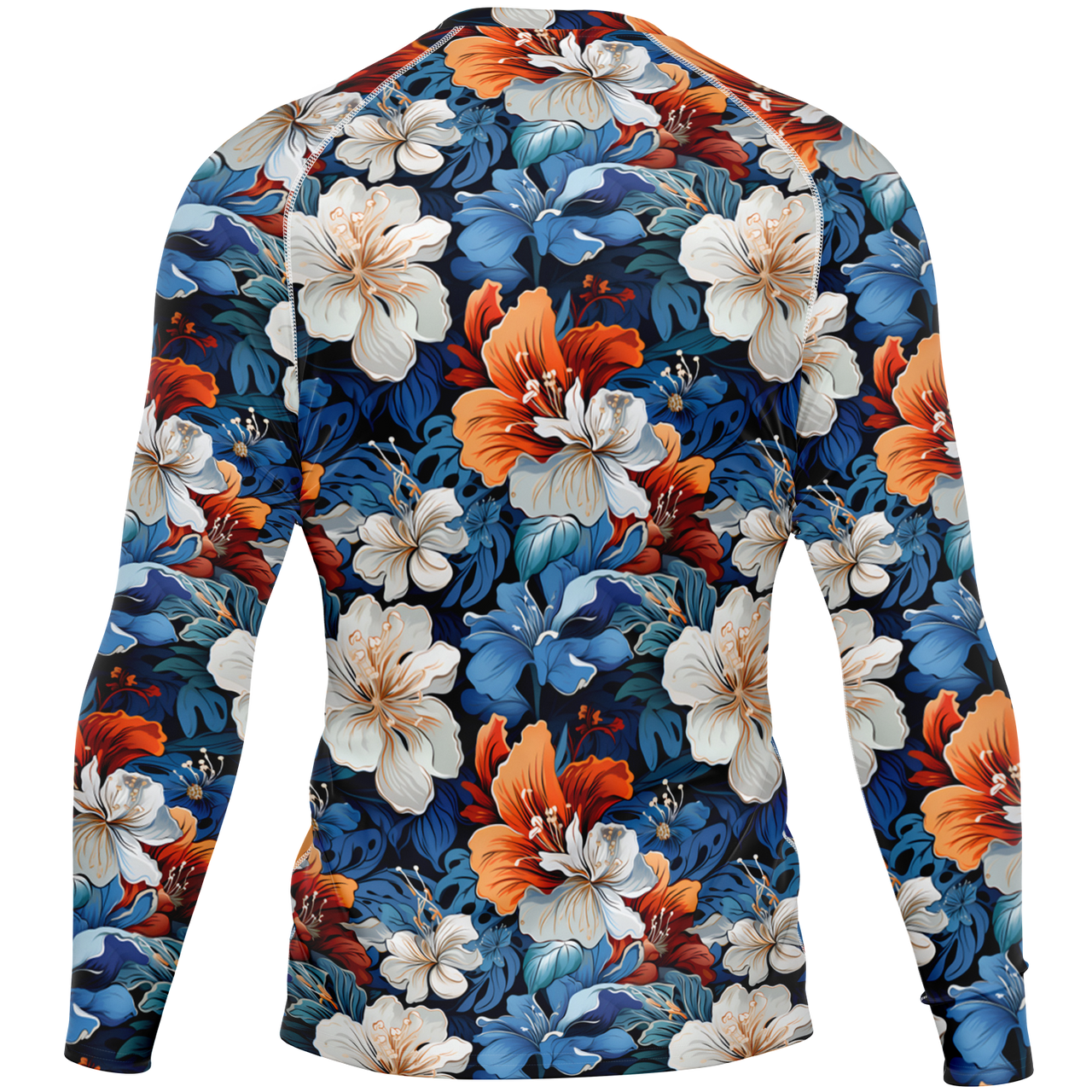 Chokefish™ Long Sleeve Rashguard Floral Men's Shirt-008