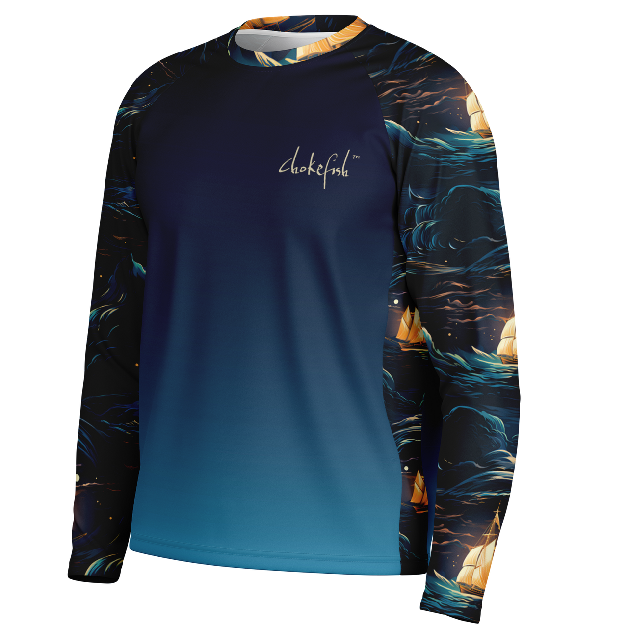 Chokefish™ Long Sleeve Every Day All Weather Trees&Boats Shirt Men's-014