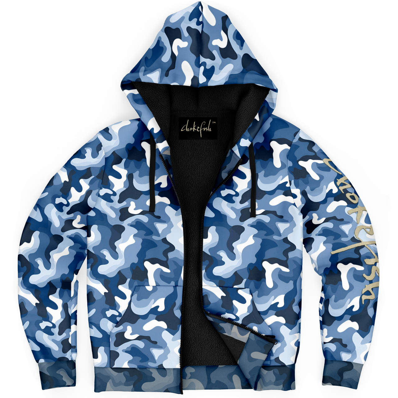 Chokefish™ Microfleece Zip-Up Hoodie Camouflage-005B