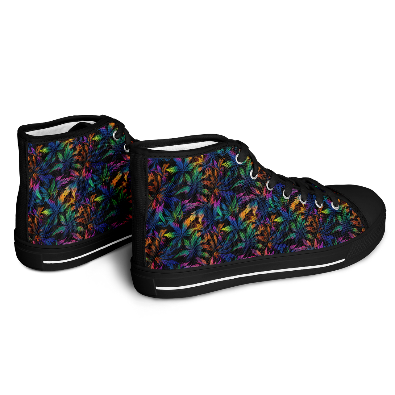Chokefish™ Urban Peak Retro High Tops-Cannabis-011-2