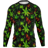Chokefish™ Long Sleeve Rashguard Cannabis Men's Shirt-002