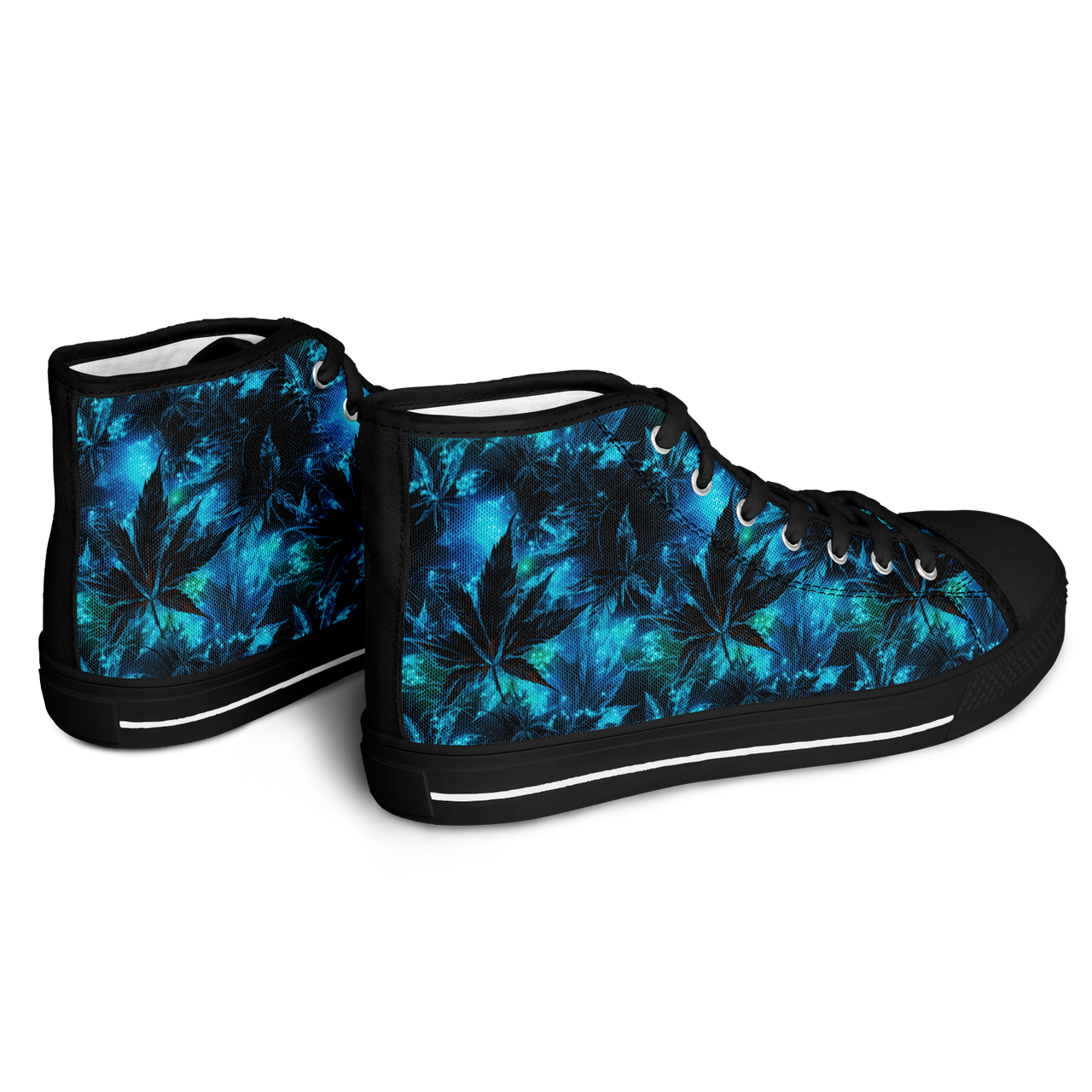 Chokefish™ Urban Peak Retro High Tops-Cannabis-009-2