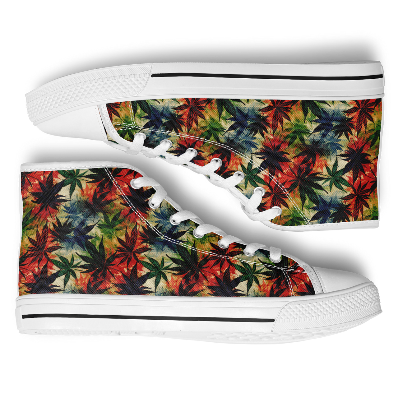 Chokefish™ Urban Peak Retro High Tops-Cannabis-004