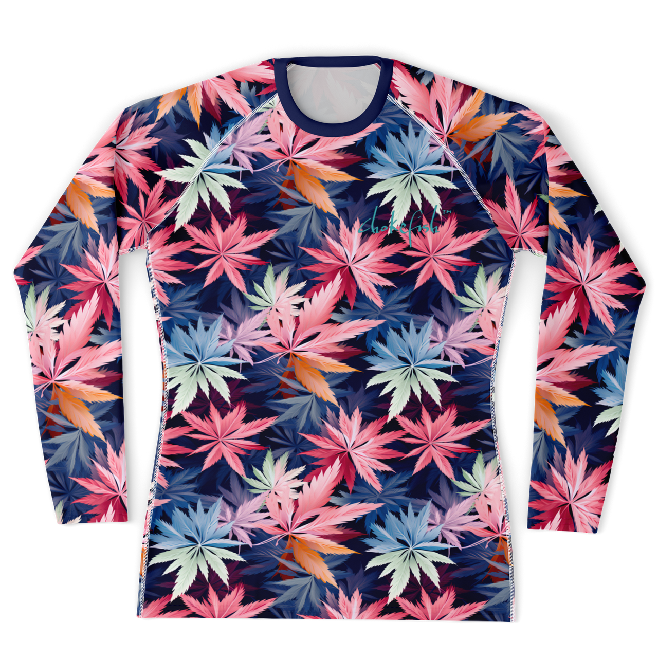 Chokefish™ Long Sleeve Rashguard Cannabis Men's Shirt-001