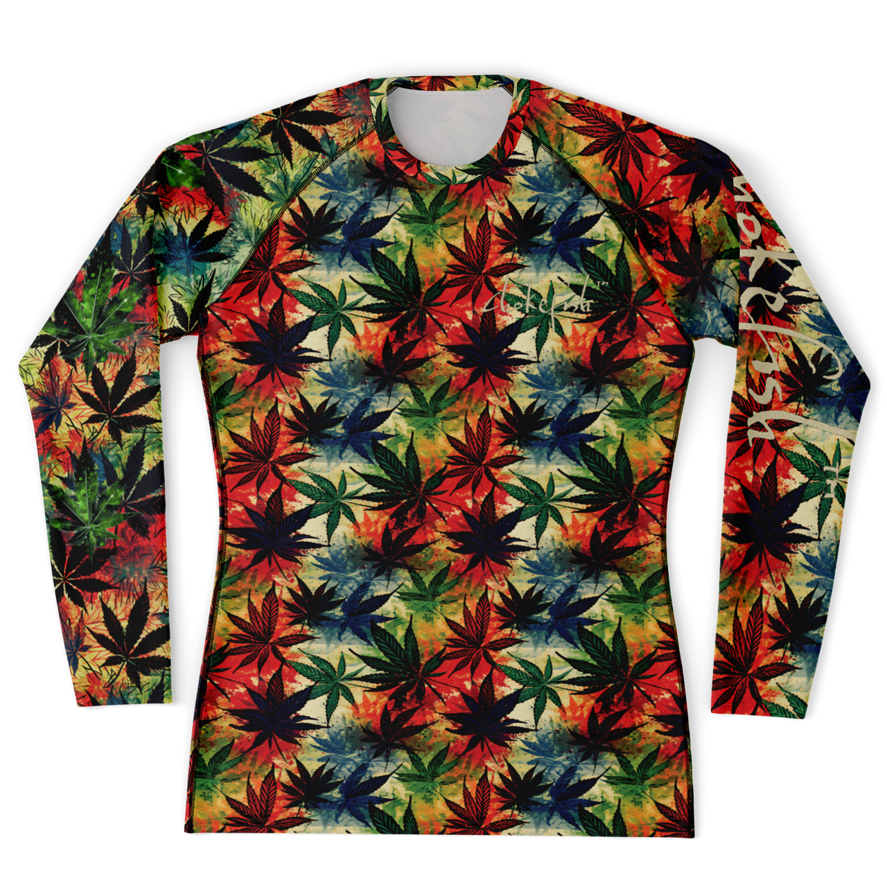 Chokefish™ Long Sleeve Rashguard Cannabis Men's Shirt-010
