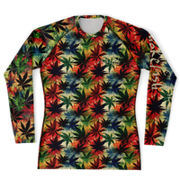 Chokefish™ Long Sleeve Rashguard Cannabis Men's Shirt-010