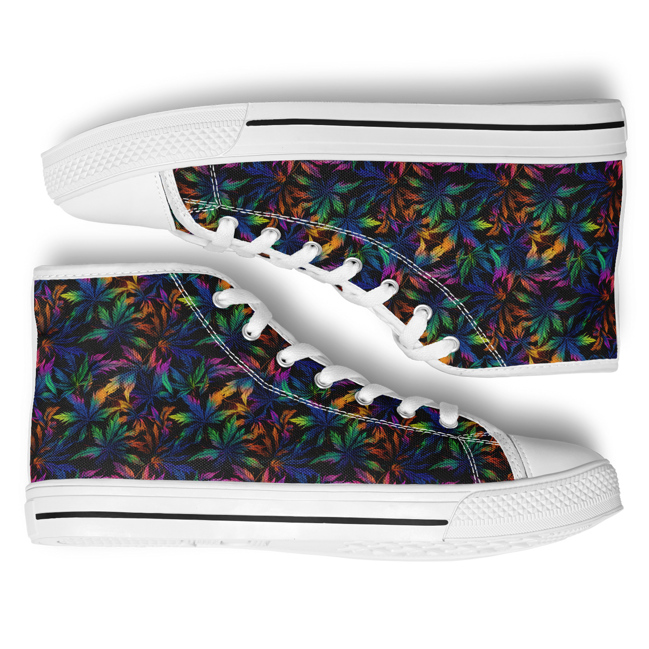 Chokefish™ Urban Peak Retro High Tops-Cannabis-011