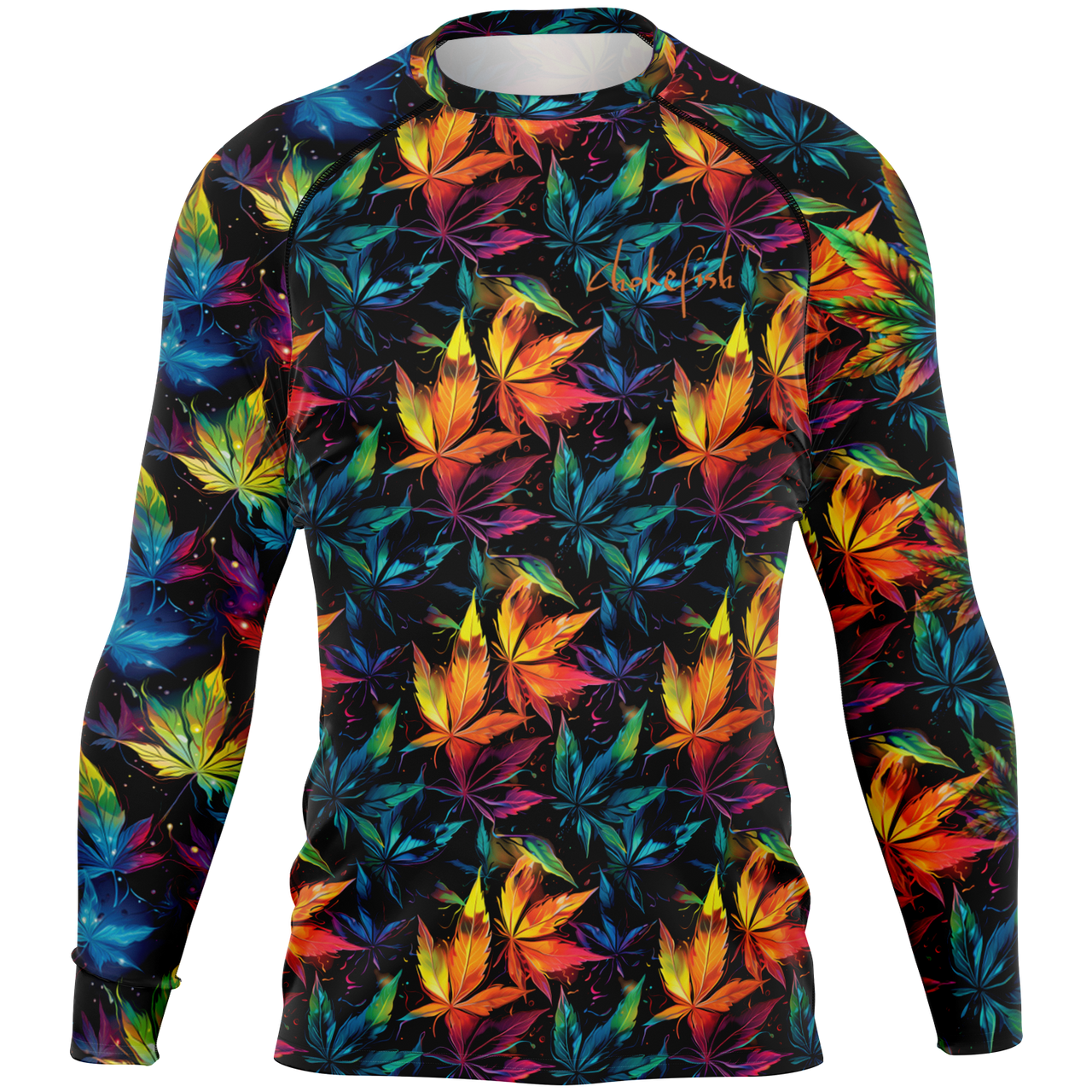 Chokefish™ Long Sleeve Rashguard Cannabis Men's Shirt-011
